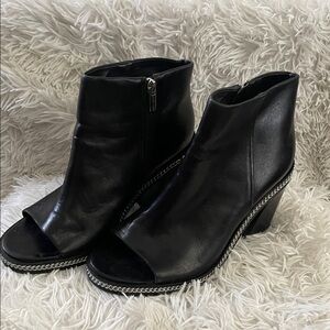 Vince Camuto Black Open-Toe Ankle Booties